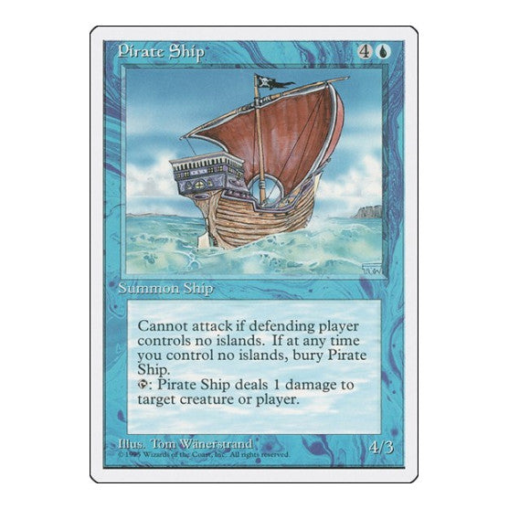 Pirate Ship (4ED) #91 Rare (Lightly Played) Fourth Edition Magic: The Gathering: 1995