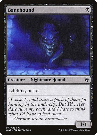 Banehound (WAR) #77 Common (Lightly Played) War of the Spark Magic: The Gathering: 2019