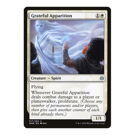 Grateful Apparition (WAR) #17 Uncommon (Lightly Played) War of the Spark Magic: The Gathering: 2019