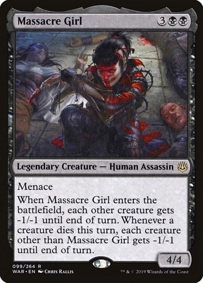 Massacre Girl (WAR) #99 Rare (Lightly Played) War of the Spark Magic: The Gathering: 2019