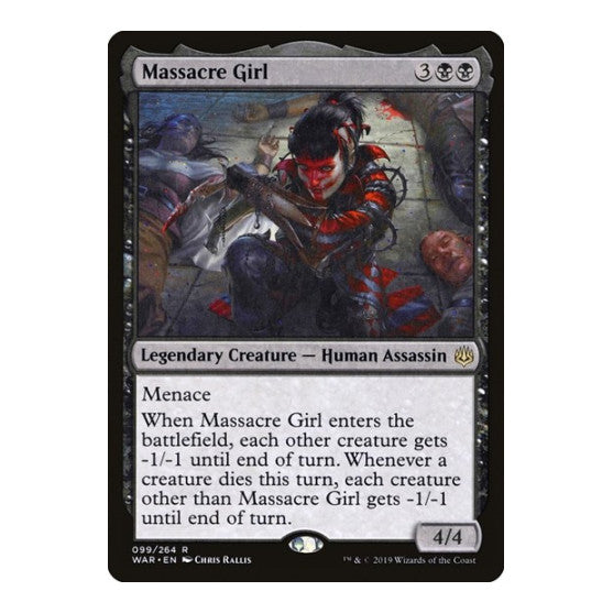 Massacre Girl (WAR) #99 Rare (Lightly Played) War of the Spark Magic: The Gathering: 2019