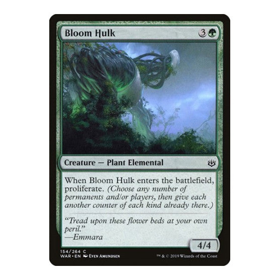 Bloom Hulk (WAR) #154 Common (Lightly Played) War of the Spark Magic: The Gathering: 2019