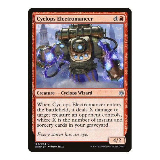 Cyclops Electromancer (WAR) #122 Uncommon (Lightly Played) War of the Spark Magic: The Gathering: 2019