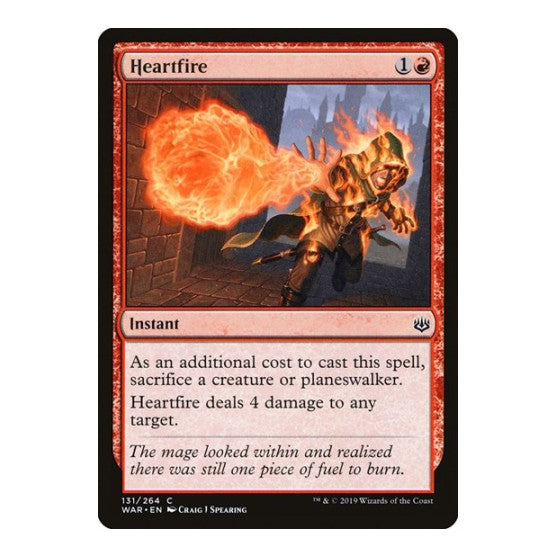 Heartfire (WAR) #131 Common War of the Spark Magic: The Gathering: 2019