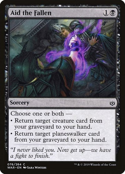 Aid the Fallen (WAR) #76 Common (Lightly Played) War of the Spark Magic: 2019