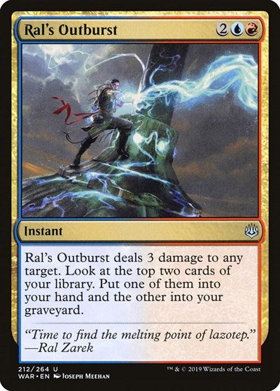 Rals Outburst (WAR) #212 Uncommon (Lightly Played) War of the Spark Magic: The Gathering: 2019