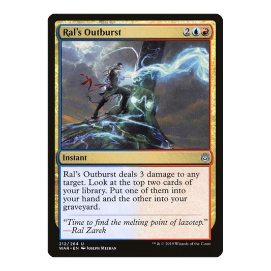 Ral's Outburst (WAR) #212 Uncommon War of the Spark Magic: The Gathering: 2019