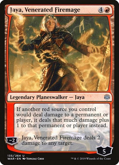 Jaya Venerated Firemage (WAR) #135 Uncommon (Lightly Played) War of the Spark Magic: The Gathering: 2019
