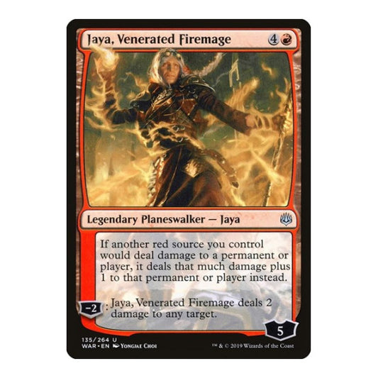 Jaya, Venerated Firemage (WAR) #135 Uncommon (Lightly Played) War of the Spark Magic: The Gathering: 2019
