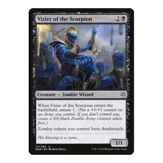 Vizier of the Scorpion (WAR) #111 Uncommon (Lightly Played) War of the Spark Magic: The Gathering: 2019