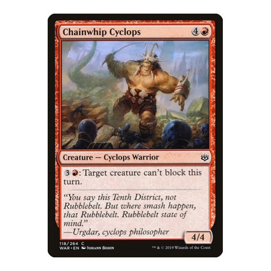 Chainwhip Cyclops (WAR) #118 Common (Foil Lightly Played) War of the Spark Magic: The Gathering: 2019