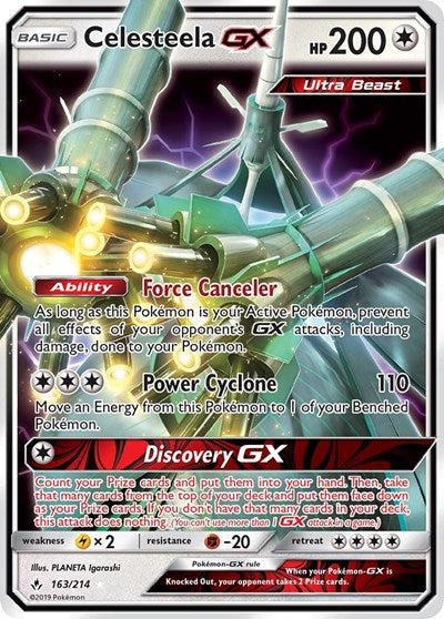 Celesteela GX (SM10) #163/214 Ultra Rare (Holofoil Near Mint) SM - Unbroken Bonds Pokemon: 2019
