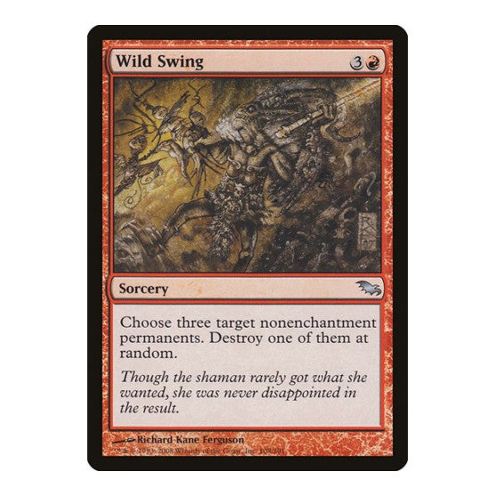 Wild Swing (SHM) #108 Uncommon (Lightly Played) Shadowmoor Magic: The Gathering: 2008