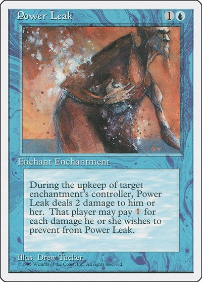 Power Leak (4ED) #92 Common (Heavily Played) Fourth Edition Magic: 1995