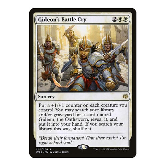 Gideon's Battle Cry (WAR) #267 Rare (Near Mint) War of the Spark Magic: The Gathering: 2019
