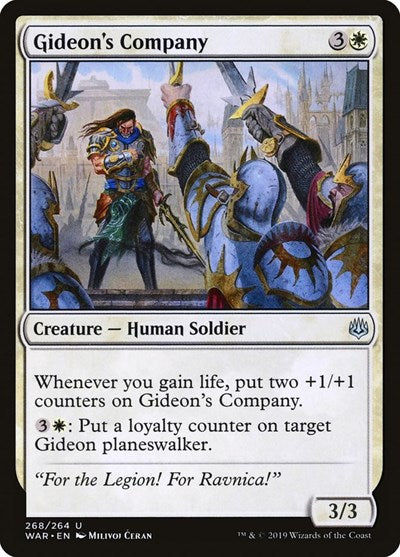 Gideons Company (WAR) #268 Uncommon (Lightly Played) War of the Spark Magic: 2019
