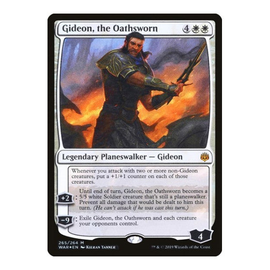 Gideon the Oathsworn (WAR) #265 Mythic Rare (Foil Damaged) War of the Spark Magic: The Gathering: 2019