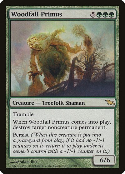 Woodfall Primus (SHM) #135 Rare (Heavily Played) Shadowmoor Magic: The Gathering: 2008