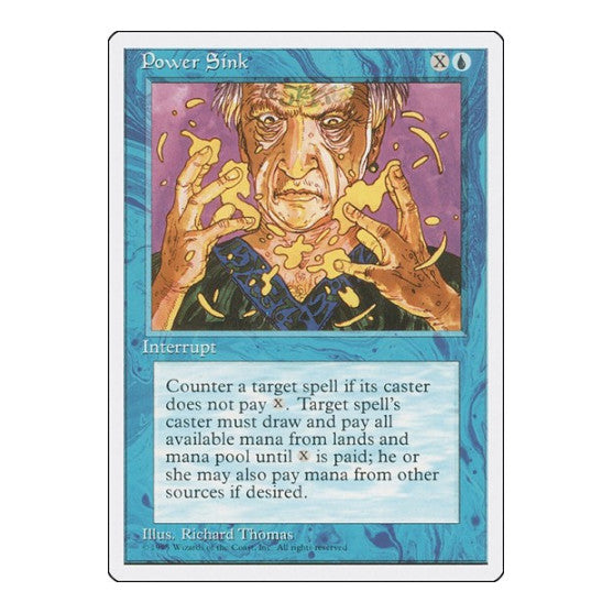 Power Sink (4ED) #93 Common (Moderately Played) Fourth Edition Magic: The Gathering: 1995