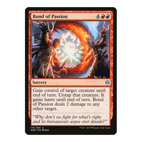 Bond of Passion (WAR) #116 Uncommon (Lightly Played) War of the Spark Magic: The Gathering: 2019