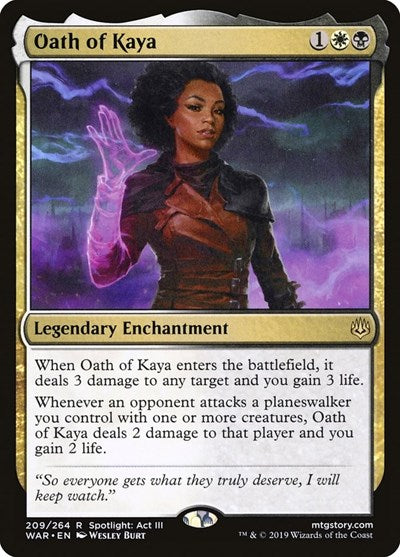 Oath of Kaya (WAR) #209 Rare (Near Mint) War of the Spark Magic: The Gathering: 2019