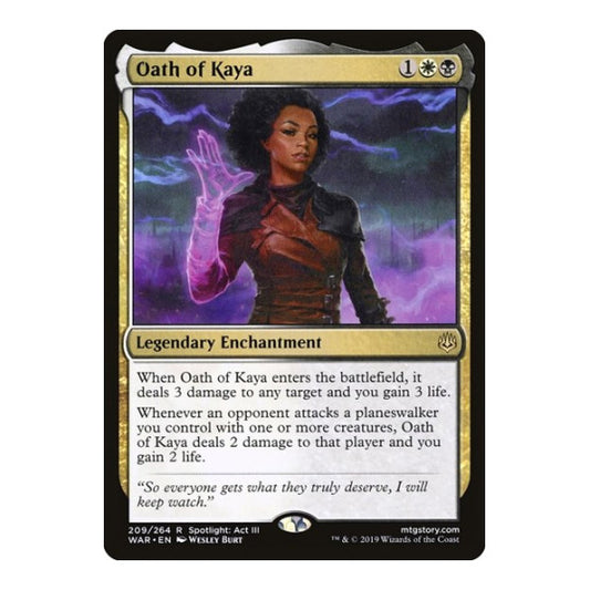 Oath of Kaya (WAR) #209 Rare (Near Mint) War of the Spark Magic: The Gathering: 2019