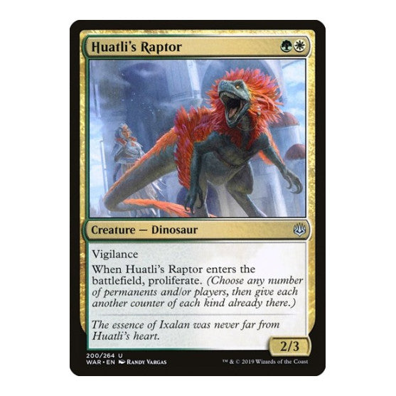 Huatli's Raptor (WAR) #200 Uncommon (Moderately Played) War of the Spark Magic: The Gathering: 2019