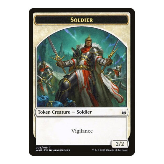 Soldier Token (WAR) #3 Token (Moderately Played) War of the Spark Magic: The Gathering: 2019