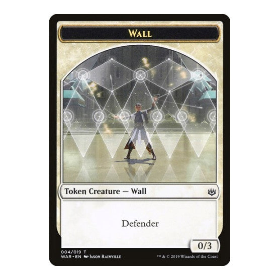 Wall Token (WAR) #4 Token (Moderately Played) War of the Spark Magic: The Gathering: 2019