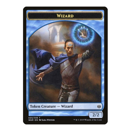 Wizard Token (WAR) #5 Token (Lightly Played) War of the Spark Magic: The Gathering: 2019
