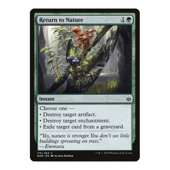 Return to Nature (WAR) #175 Common (Heavily Played) War of the Spark Magic: The Gathering: 2019
