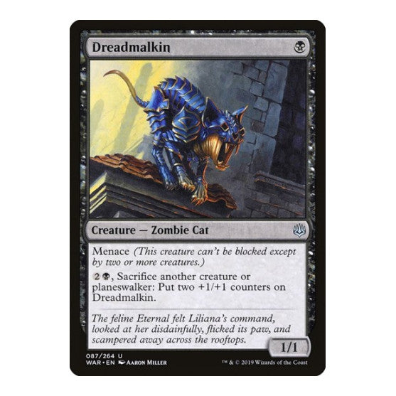 Dreadmalkin (WAR) #87 Uncommon (Lightly Played) War of the Spark Magic: The Gathering: 2019