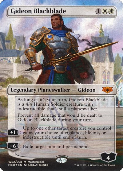 Gideon Blackblade (MED3) #WS2 Mythic Rare (Foil Near Mint) Mythic Edition: War of the Spark Magic: The Gathering: 2019