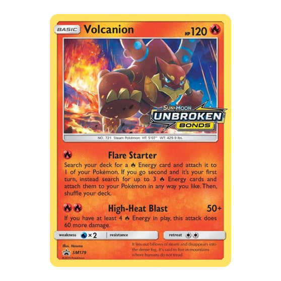 Volcanion - SM179 (Prerelease) (SMP) #SM179 Promo (Holofoil Damaged) SM Promos Pokemon: 2016
