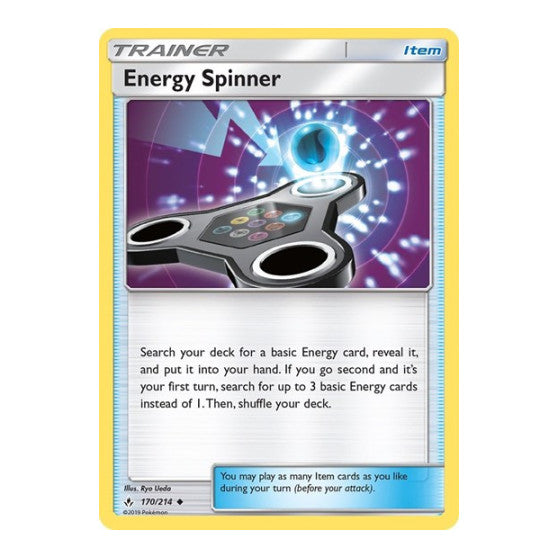 Energy Spinner (SM10) #170/214 Uncommon (Reverse Holofoil Moderately Played) SM - Unbroken Bonds Pokemon: 2019