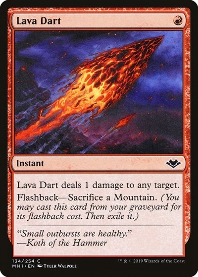 Lava Dart (MH1) #134 Common (Lightly Played) Modern Horizons Magic: The Gathering: 2019