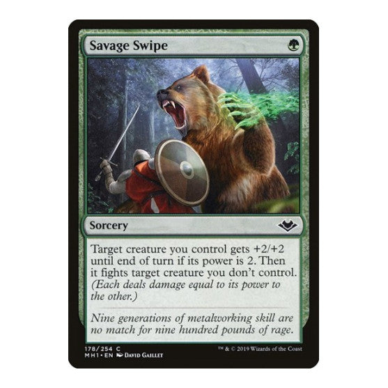 Savage Swipe (MH1) #178 Common (Lightly Played) Modern Horizons Magic: The Gathering: 2019