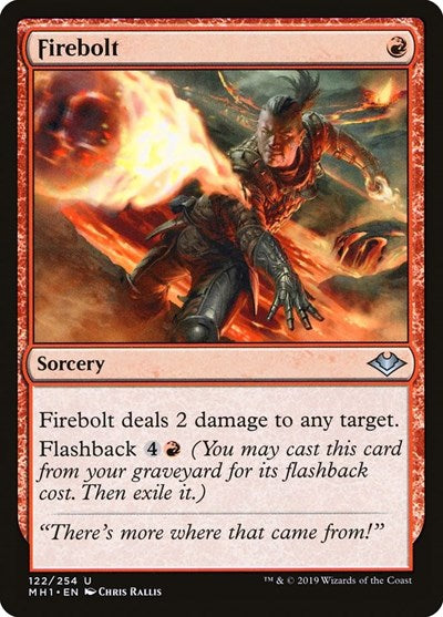 Firebolt (MH1) #122 Uncommon (Lightly Played) Modern Horizons Magic: The Gathering: 2019