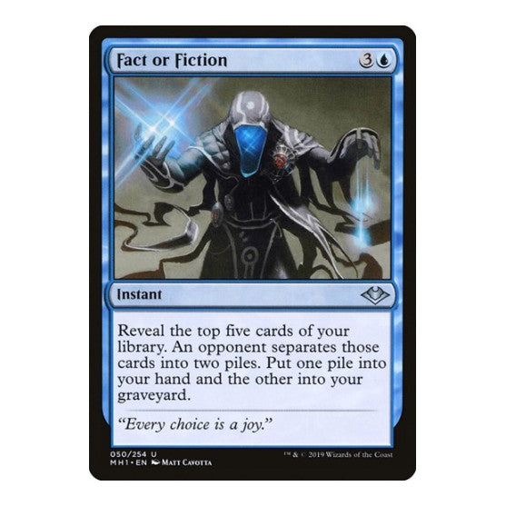 Fact or Fiction (MH1) #50 Uncommon (Lightly Played) Modern Horizons Magic: The Gathering: 2019