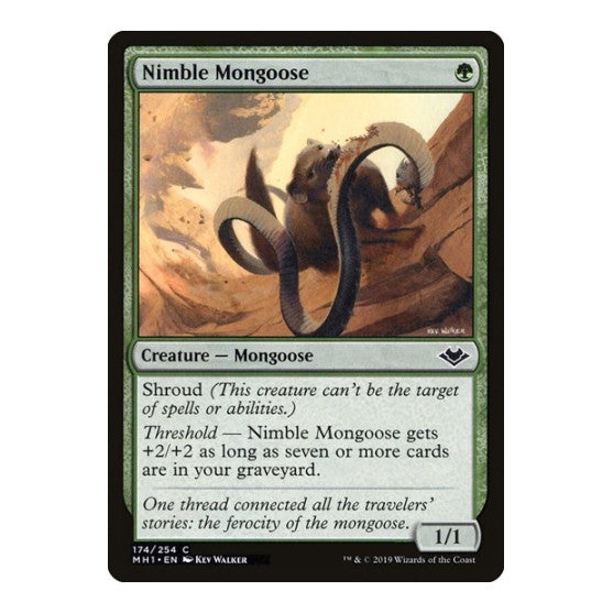 Nimble Mongoose (MH1) #174 Common (Lightly Played) Modern Horizons Magic: The Gathering: 2019