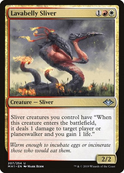 Lavabelly Sliver (MH1) #207 Uncommon (Lightly Played) Modern Horizons Magic: 2019
