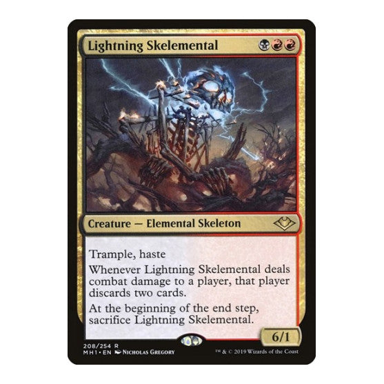 Lightning Skelemental (MH1) #208 Rare (Lightly Played) Modern Horizons Magic: The Gathering: 2019