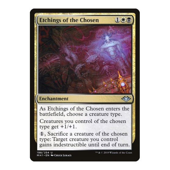 Etchings of the Chosen (MH1) #198 Uncommon (Lightly Played) Modern Horizons Magic: The Gathering: 2019