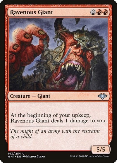 Ravenous Giant (MH1) #143 Uncommon (Lightly Played) Modern Horizons Magic: The Gathering: 2019