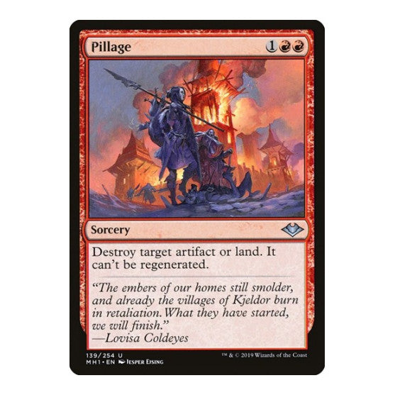 Pillage (MH1) #139 Uncommon (Lightly Played) Modern Horizons Magic: The Gathering: 2019