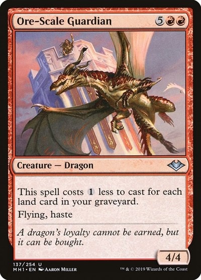 Ore Scale Guardian (MH1) #137 Uncommon (Lightly Played) Modern Horizons Magic: The Gathering: 2019