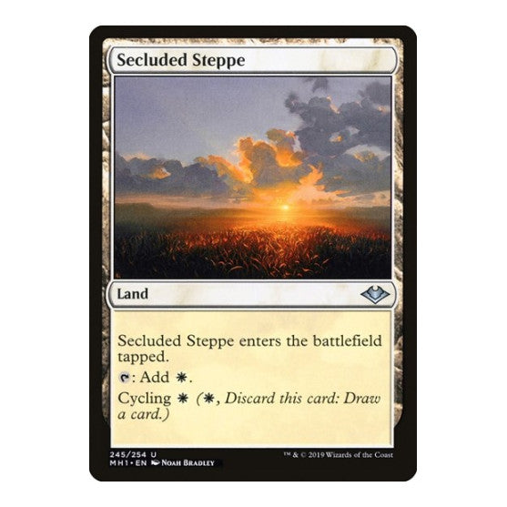 Secluded Steppe (MH1) #245 Uncommon (Lightly Played) Modern Horizons Magic: The Gathering: 2019