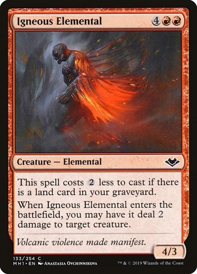 Igneous Elemental (MH1) #133 Common (Lightly Played) Modern Horizons Magic: The Gathering: 2019