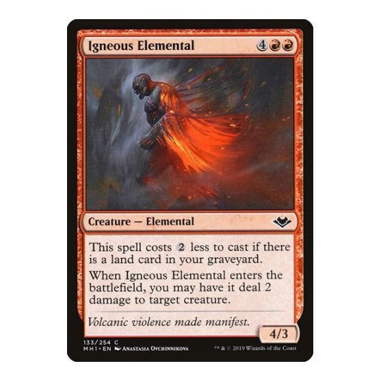 Igneous Elemental (MH1) #133 Common (Lightly Played) Modern Horizons Magic: The Gathering: 2019