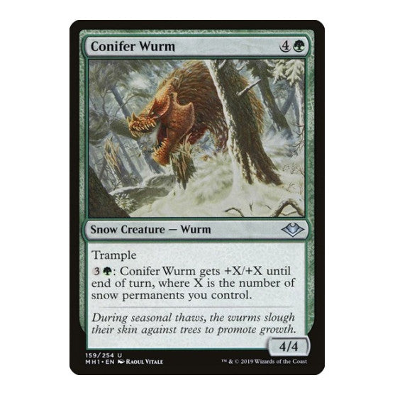 Conifer Wurm (MH1) #159 Uncommon (Lightly Played) Modern Horizons Magic: The Gathering: 2019